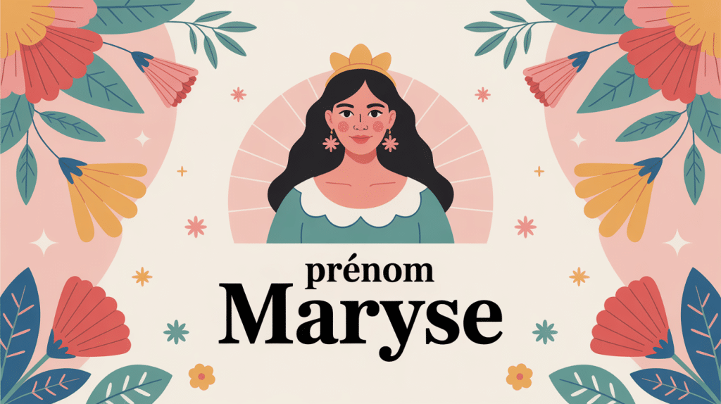 portrait stylisé prénom maryse avec ambiance douce