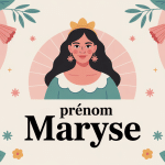 portrait stylisé prénom maryse avec ambiance douce