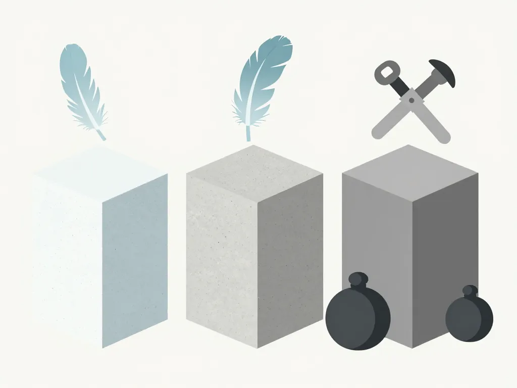 Diagramme masse volumique béton léger courant lourd