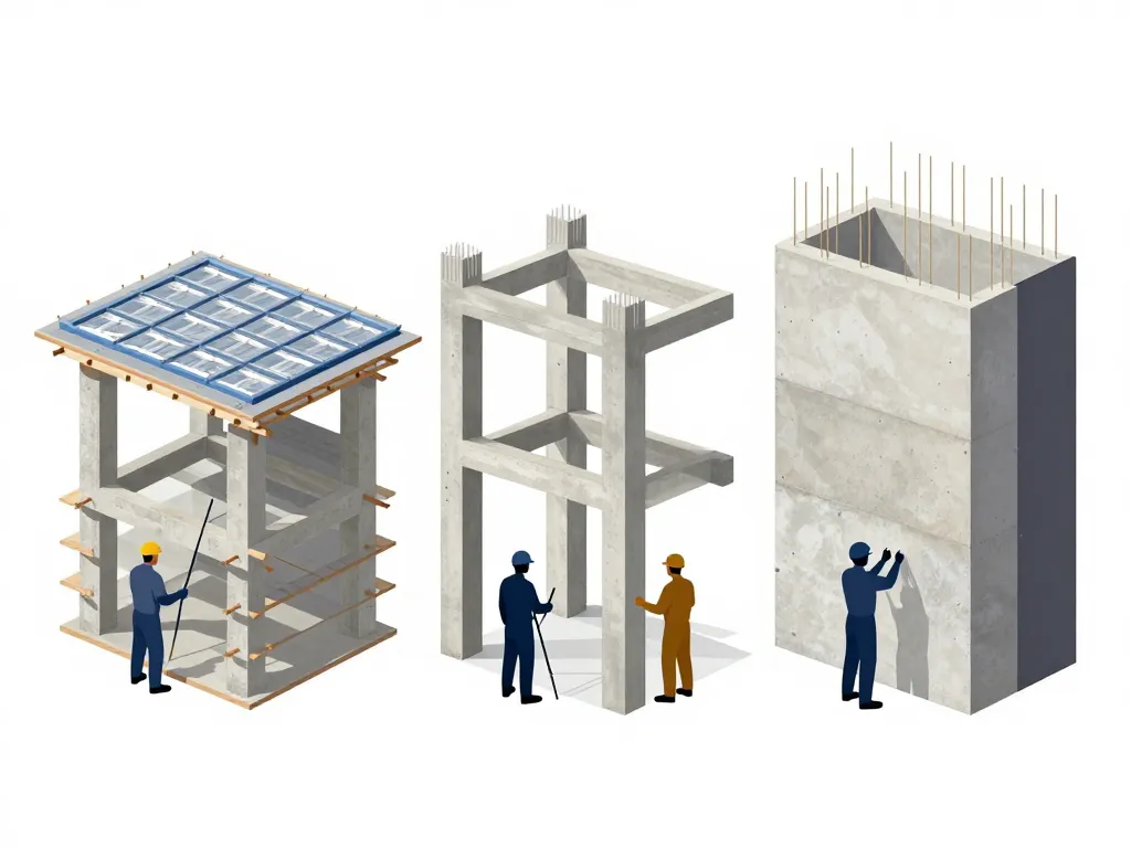 Scènes construction masse volumique béton usages divers