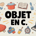 Illustration objets en c divers, style moderne