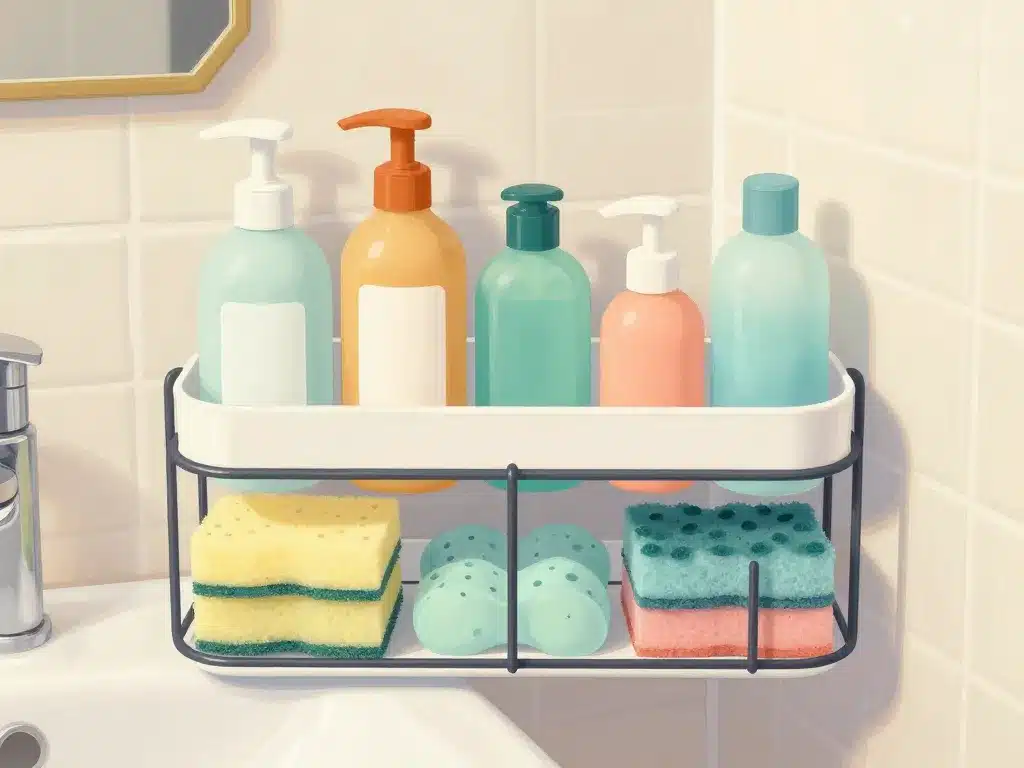 Panier douche organisé pour famille