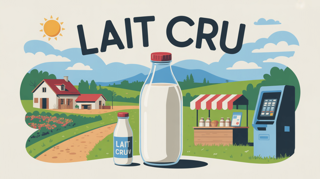ou acheter du lait cru en France visuel ferme marché distributeur
