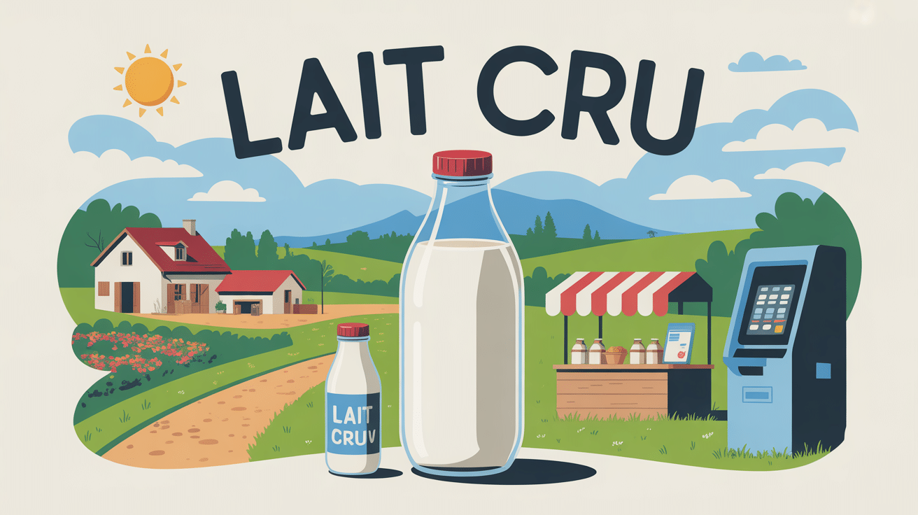 ou acheter du lait cru en France visuel ferme marché distributeur