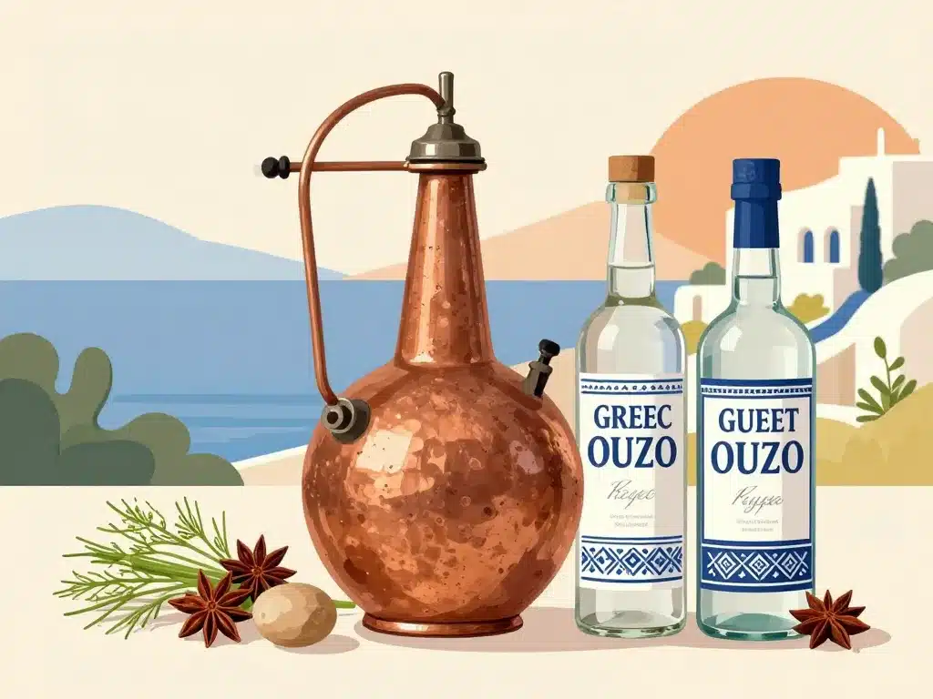 ouzo distillation botanicals bouteille authenticité