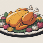 paillard de poulet juteux et doré avec légumes colorés