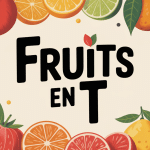 ensemble coloré de fruit en t sur fond clair