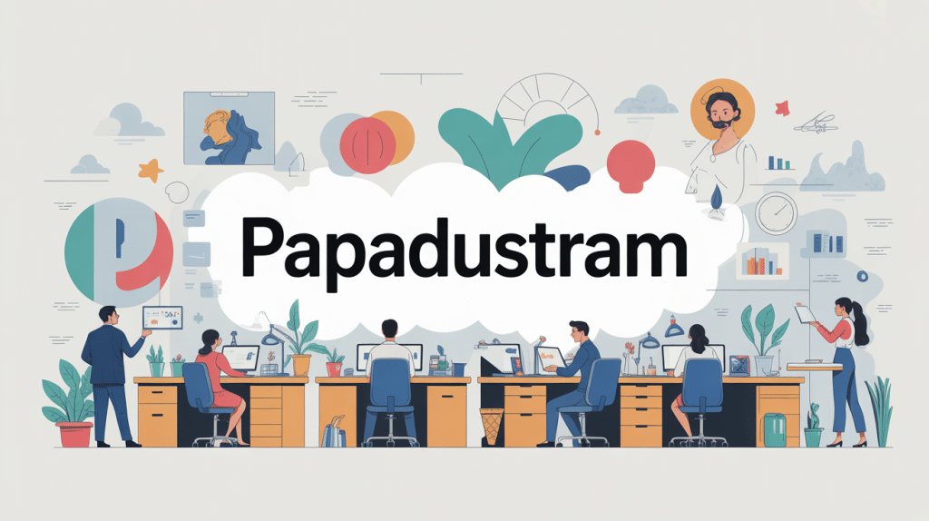 illustration papadustram dans un bureau professionnel