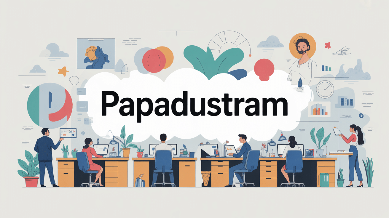 illustration papadustram dans un bureau professionnel