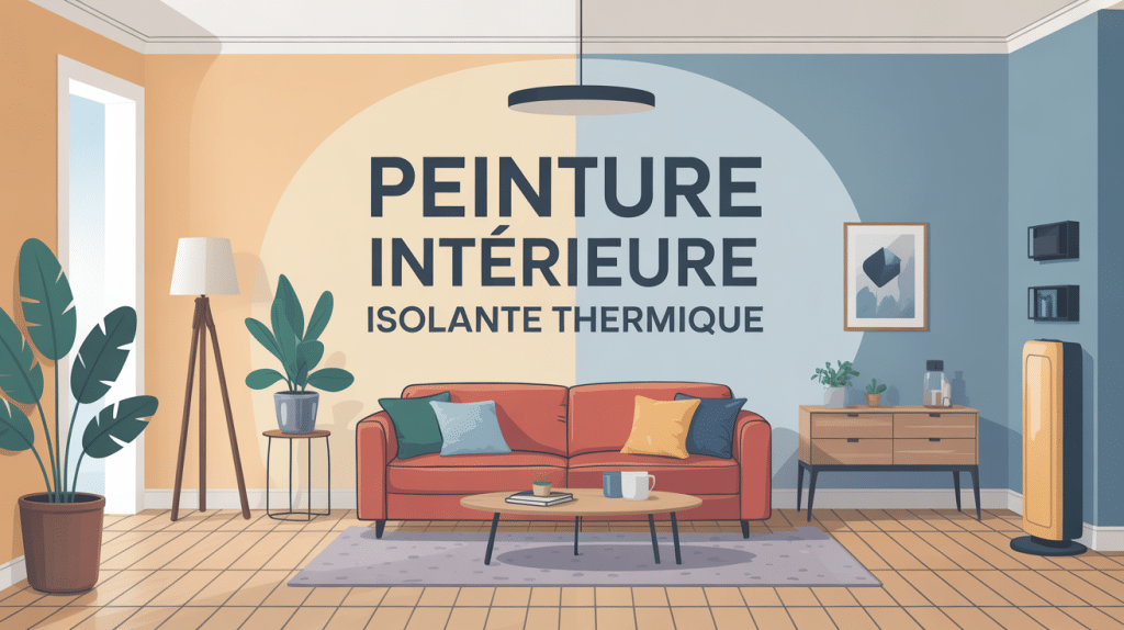 Peinture intérieure isolante thermique mur chaud et froid illustration