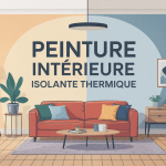 Peinture intérieure isolante thermique mur chaud et froid illustration