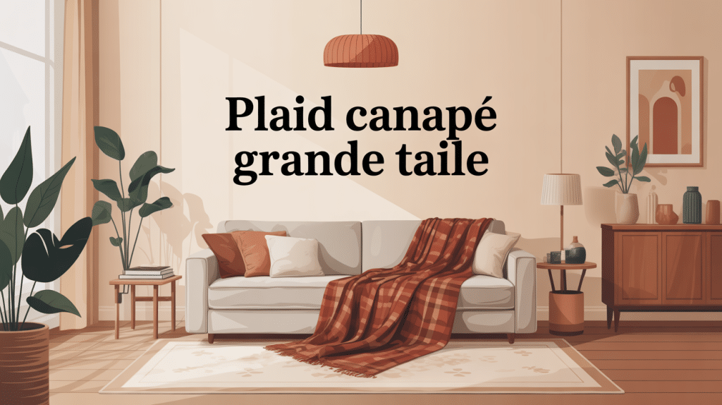 plaid canapé grande taille élégant dans salon moderne