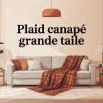 plaid canapé grande taille élégant dans salon moderne
