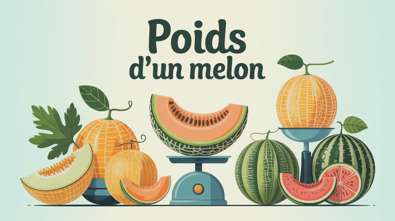 poid melon sur balance plusieurs tailles