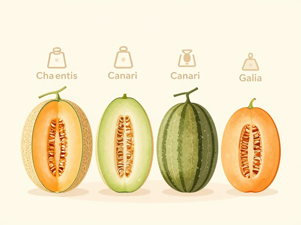 poid melon charentais canari galia différences