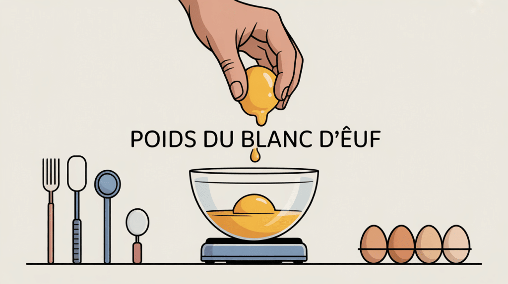 poids d'un blanc d'oeuf image cuisine balance