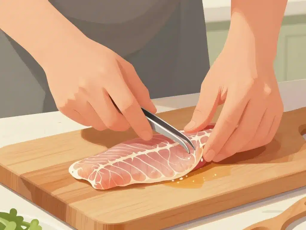 Préparation sécurisée d’un poisson sans arête à la cuisine