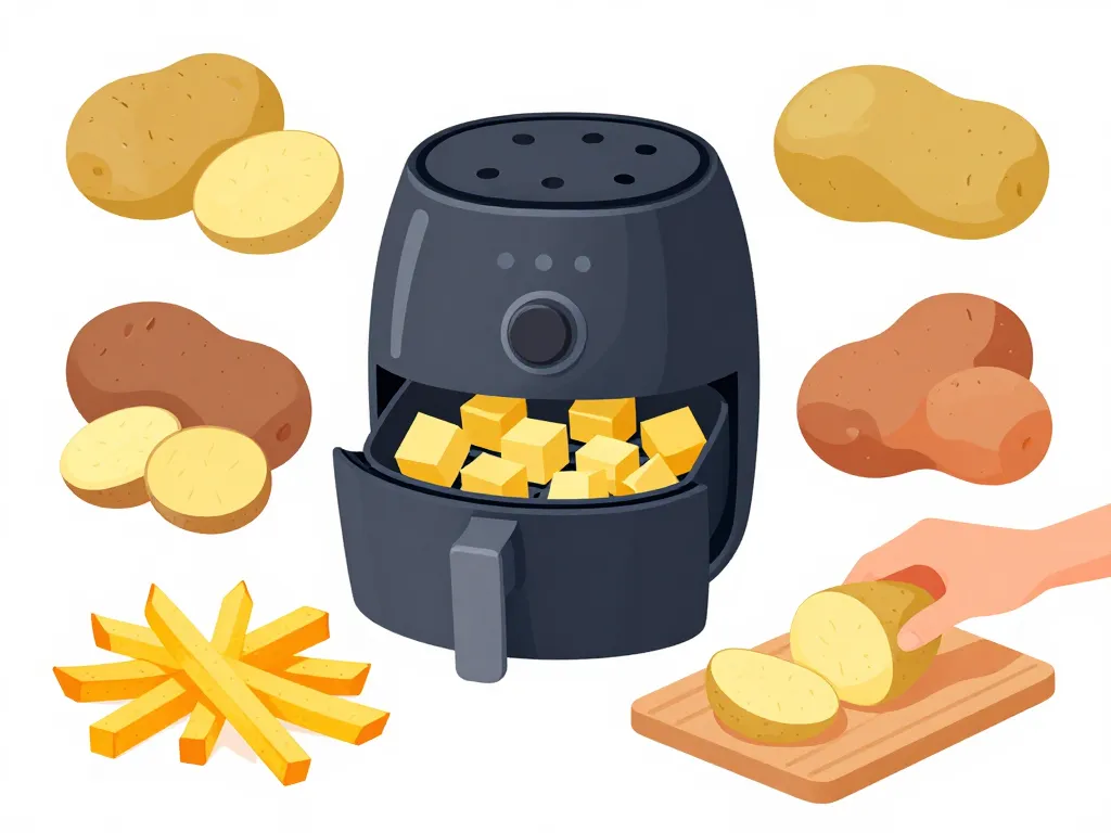pomme de terre airfryer variétés découpe préparation