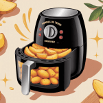 illustration pomme de terre airfryer pommes dorées frites cubes
