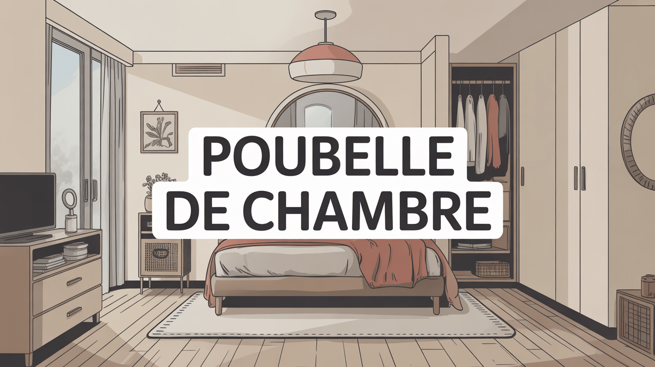 poubelle chambre dans intérieur moderne et rangé