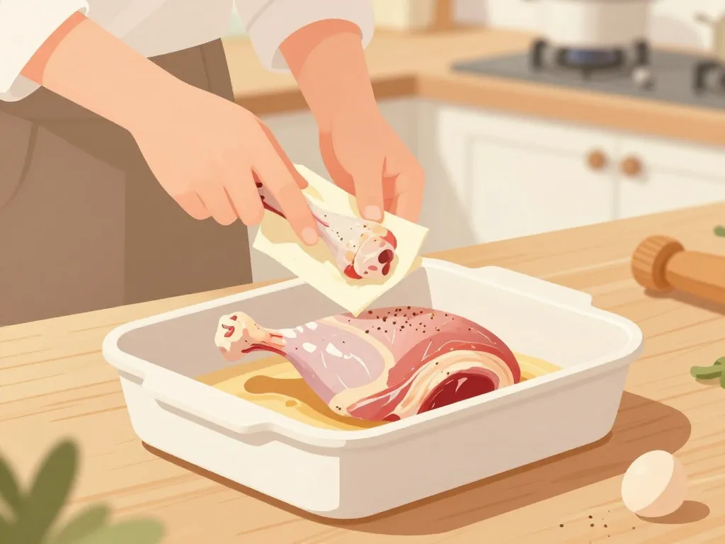 préparation cuisse de canard au four étape cuisine maison