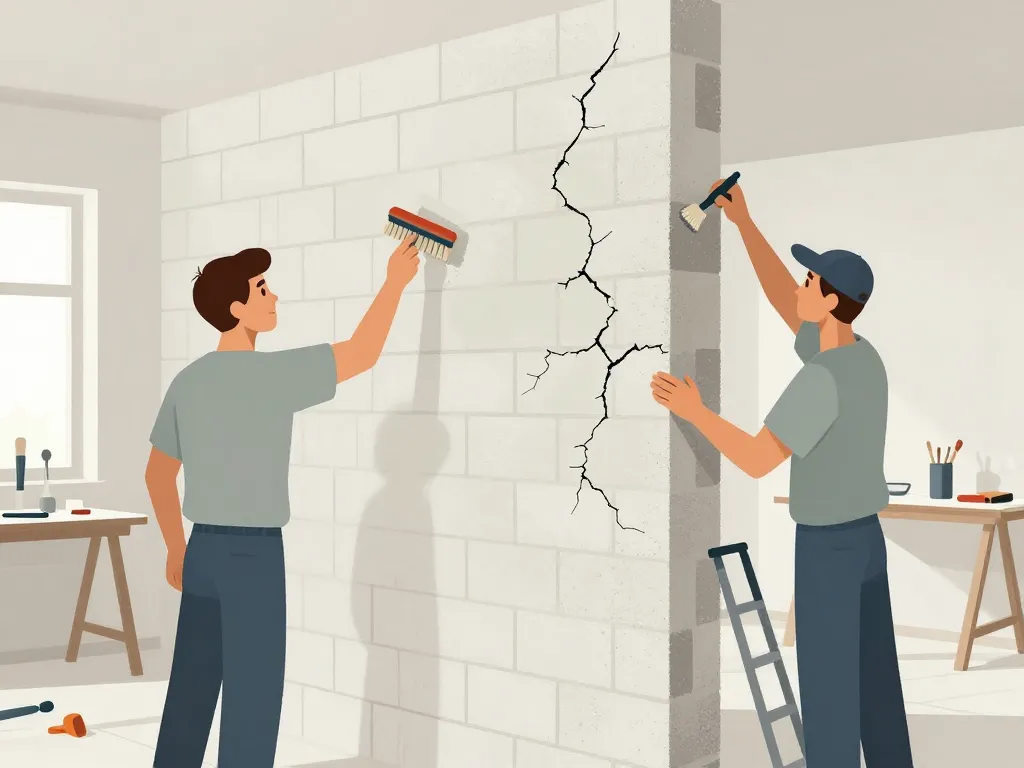 préparer enduire un mur en parpaing au rouleau nettoyage parpaings