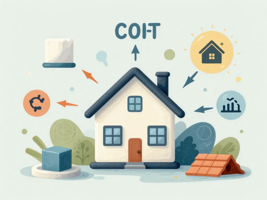 facteurs variables prix pour isoler une maison, métaphores et icônes autour d’une maison