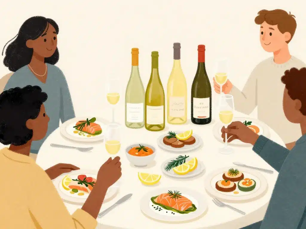 Quel vin avec du saumon fumé scène brunch convivial