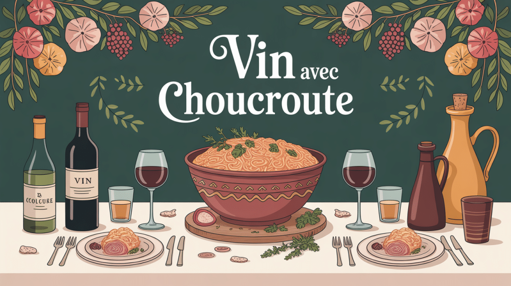 illustration de quel vin avec la choucroute à table, ambiance chaleureuse