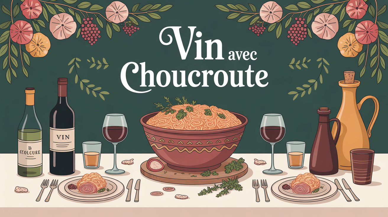 illustration de quel vin avec la choucroute à table, ambiance chaleureuse
