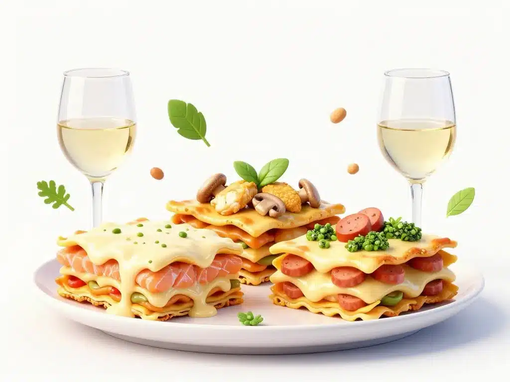 quel vin avec lasagnes saumon poulet et vin blanc