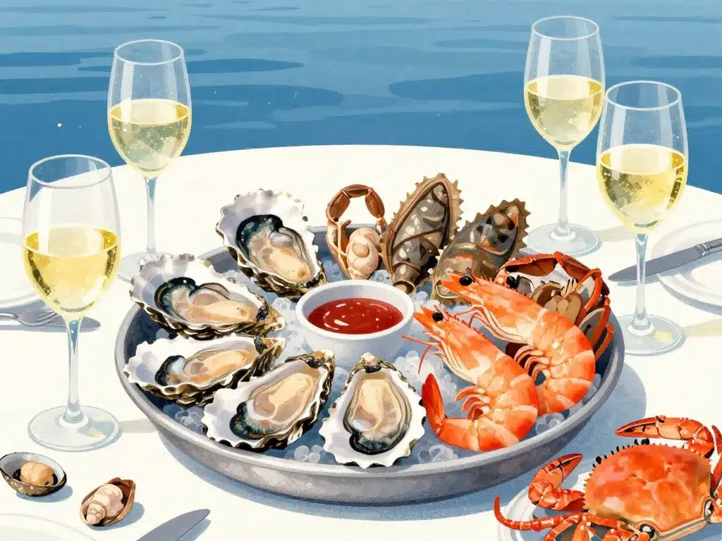 plateau fruits de mer avec vin blanc quel vin avec les fruits de mer