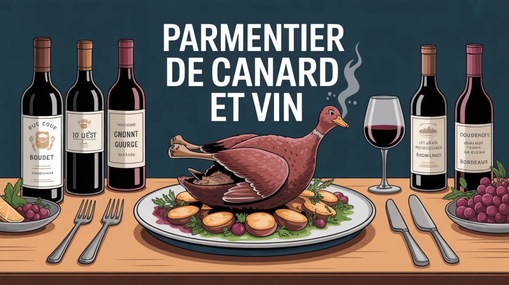 Quel vin avec parmentier de canard servi avec vins rouges sud-ouest et Bordeaux