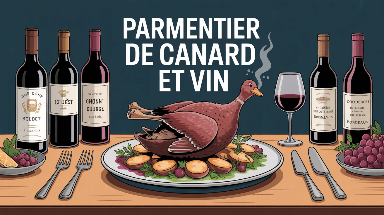 Quel vin avec parmentier de canard servi avec vins rouges sud-ouest et Bordeaux