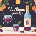 Illustration convivialité vin blanc pour kir