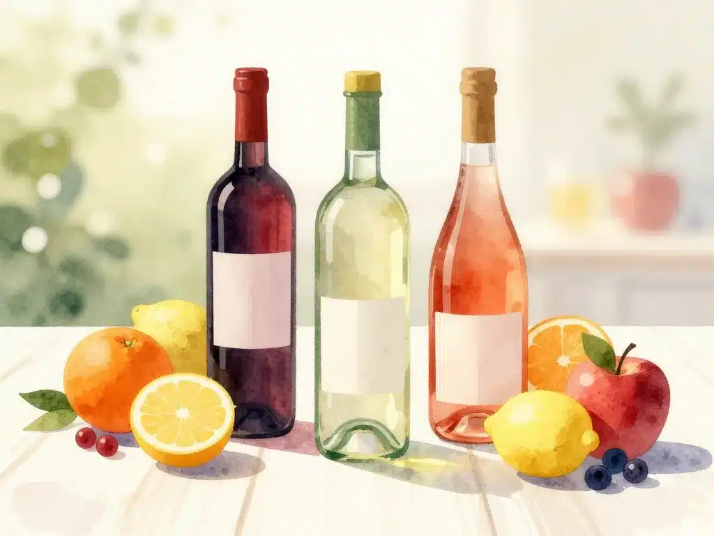 quel vin pour la sangria maison avec bouteilles et fruits