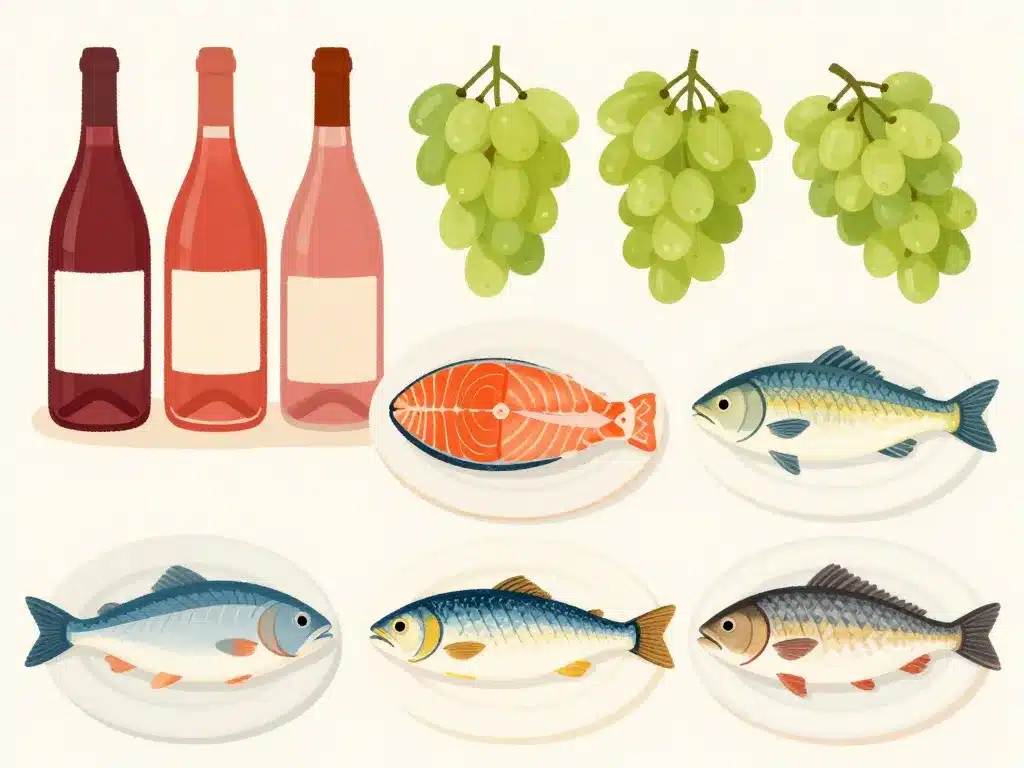 Palette vins rouges légers avec poissons, quel vin rouge avec poisson
