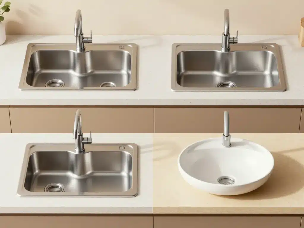 quelle est la meilleure matière pour un évier de cuisine comparatif inox granit résine céramique