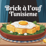recette brick à l'oeuf tunisienne présentée avec citron et persil