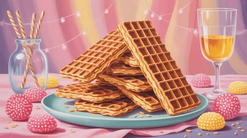 Recette gaufre liegeoise illustration pile de gaufres dorées