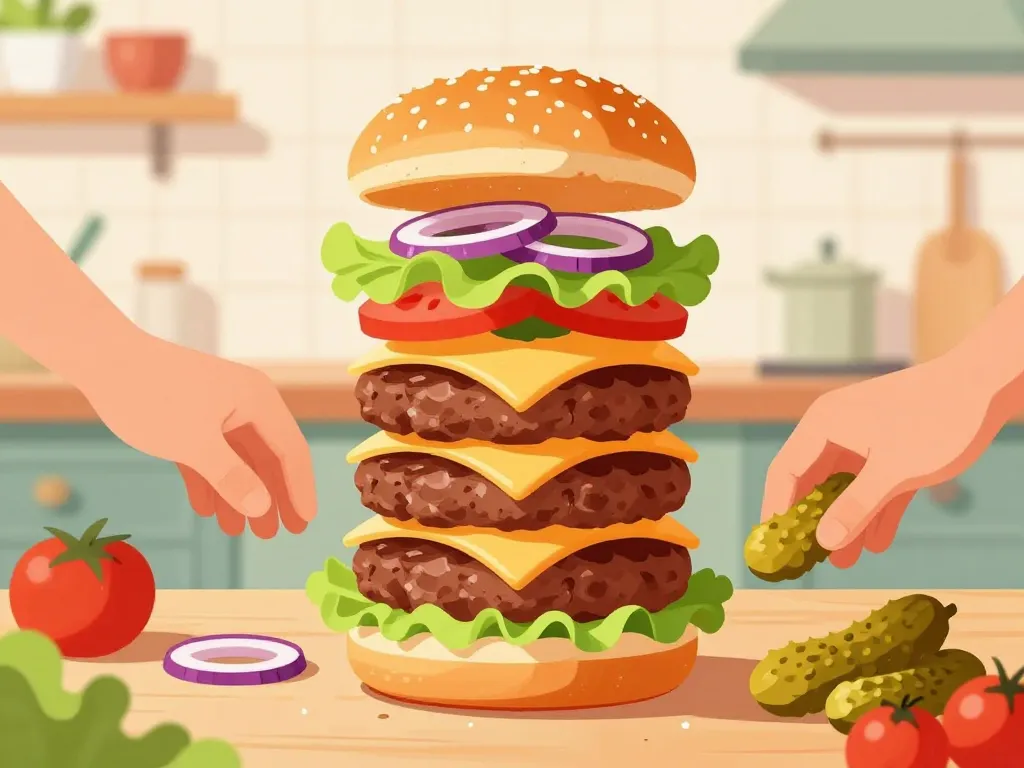 recette hamburger maison composants assemblage