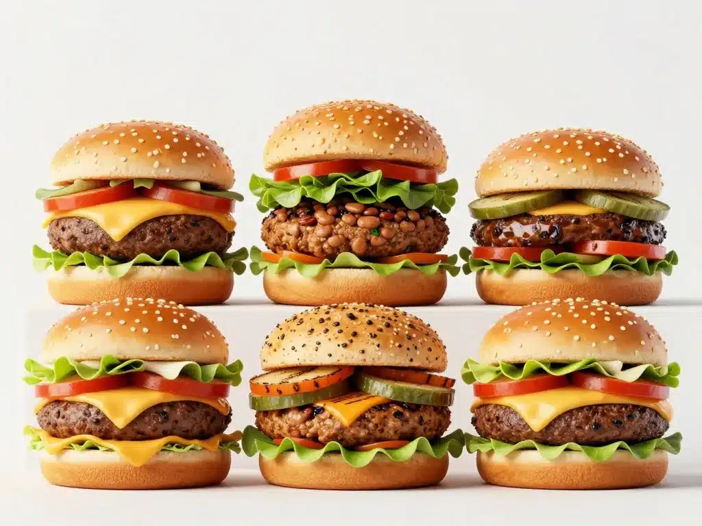 recette hamburger maison plusieurs variantes visuelles