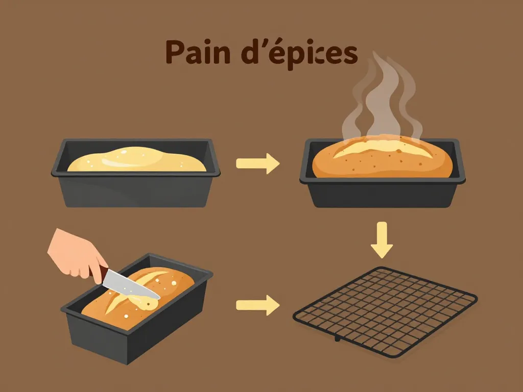recette pain d'épices étapes de cuisson