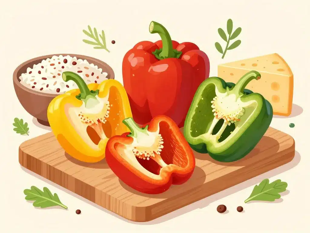 recette poivrons farcis préparation ingrédients frais