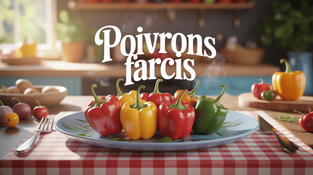 recette poivrons farcis image plat cuisiné convivial