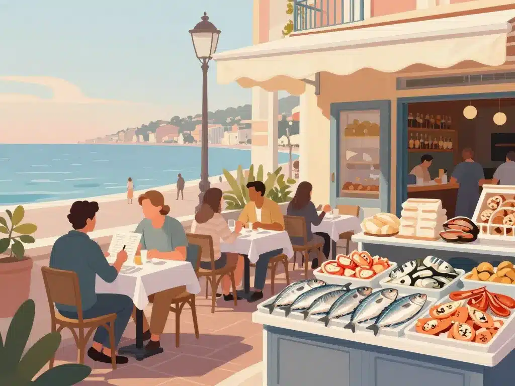 restaurant de fruits de mer nice sélection adresse ambiance méditerranéenne