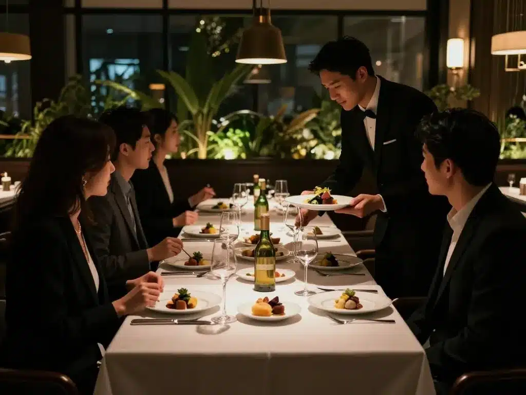 service élégant restaurant gastronomique nantes ambiance dégustation