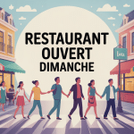 ville animée restaurant ouvert dimanche ambiance conviviale