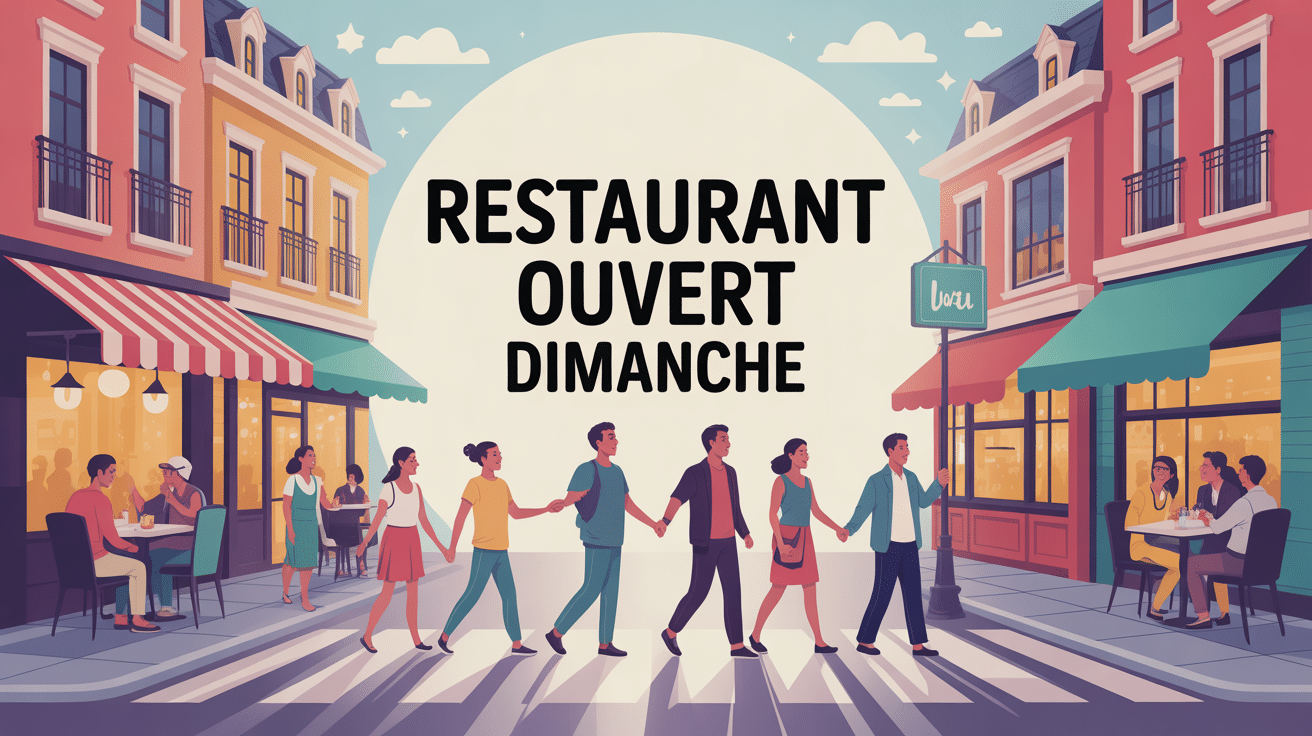 ville animée restaurant ouvert dimanche ambiance conviviale