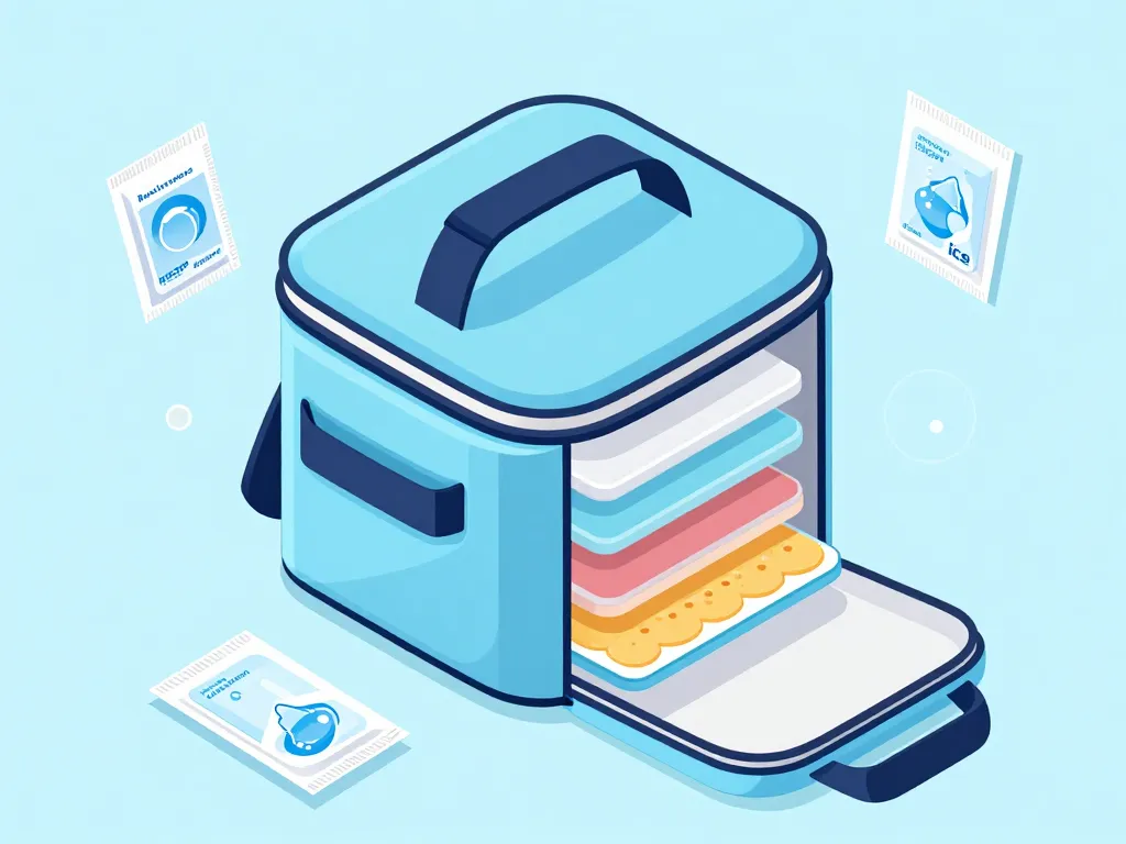 sac repas isotherme vue coupe isolation materiaux